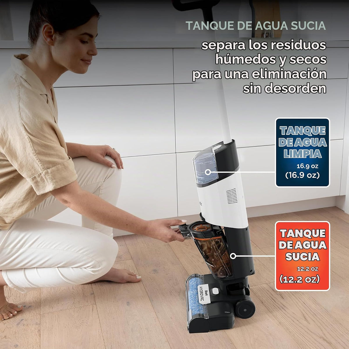 Aspiradora en Seco y Húmedo Inalámbrica 3 en 1 - Shark HydroVac MessMaster –