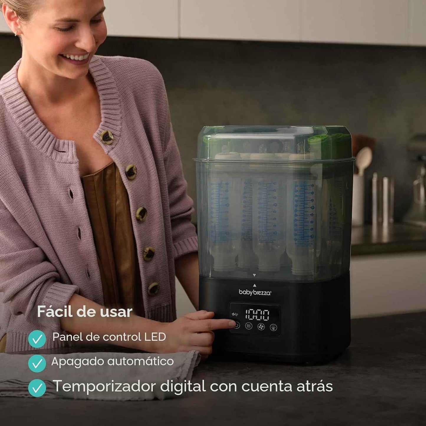 Baby Brezza SuperQuick – Esterilizador y secadora de biberones en 10 minutos