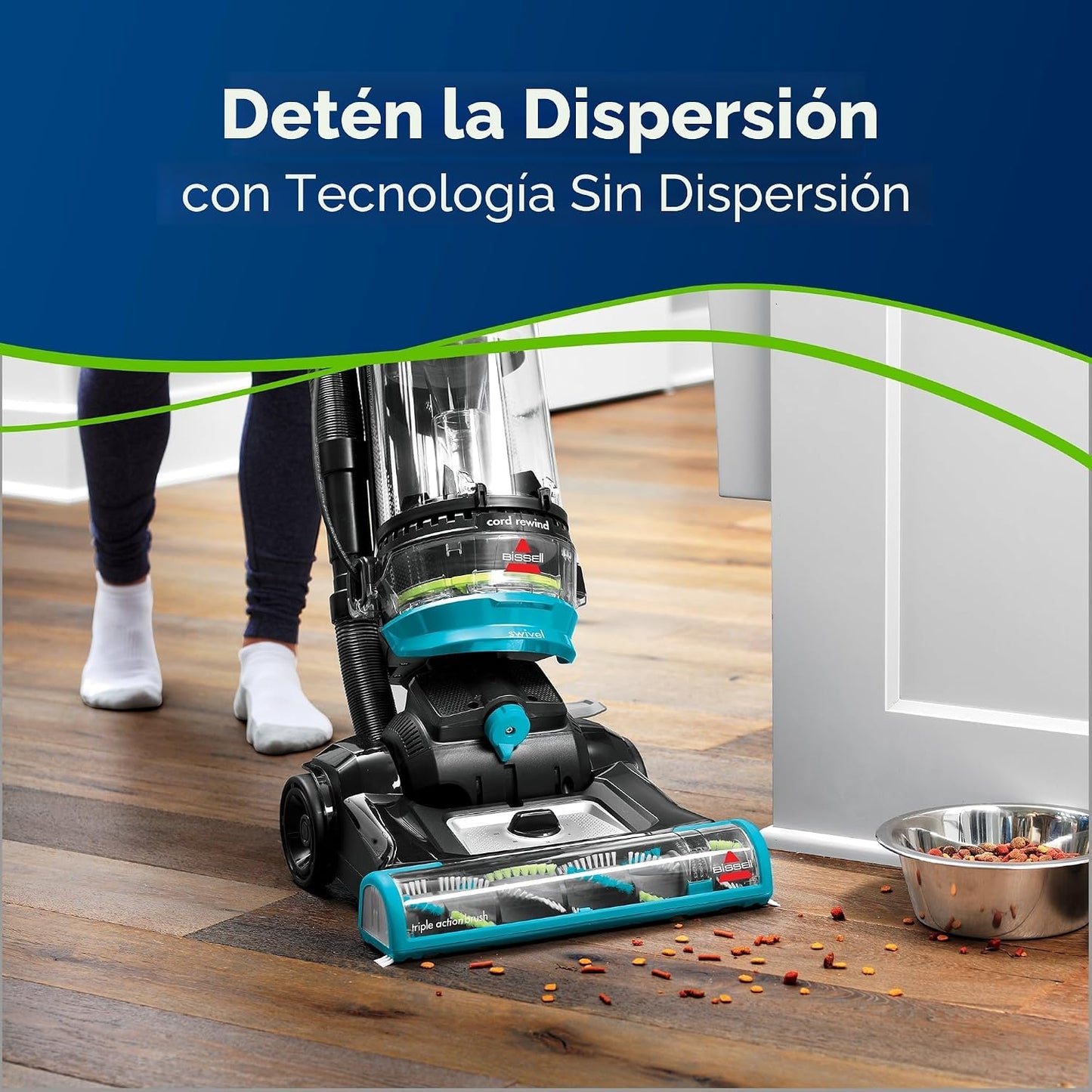 Bissell CleanView 2254 | Aspiradora Vertical sin Bolsa para Hogares con Mascotas