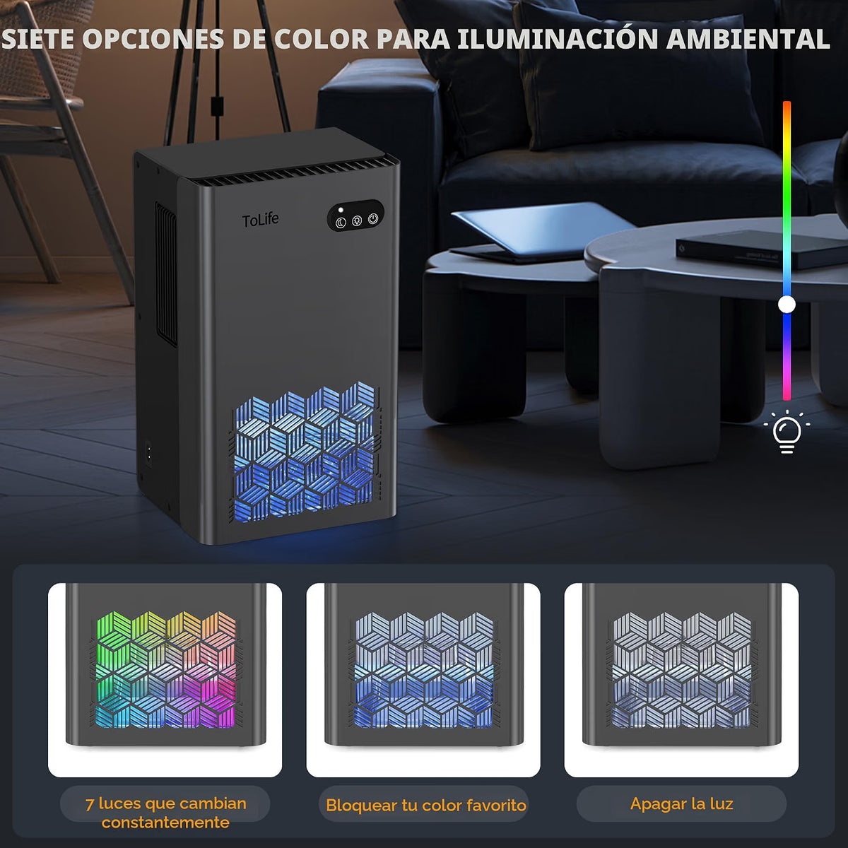 Deshumidificador ToLife 1000 ft² | Compacto y Silencioso para Dormitorio, Baño y Hogar