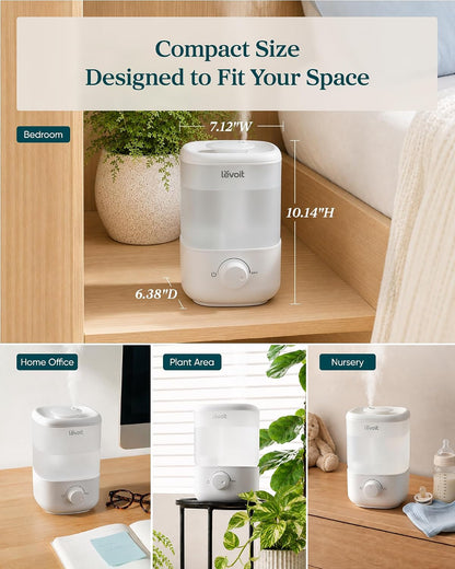 Humidificador Ultrasónico | Llenado Superior, 2.5 L y Funcionamiento Silencioso - Levoit Classic 160
