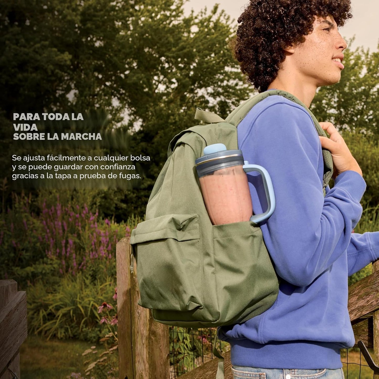 Licuadora Personal Ninja BlendBOSS | De 26 oz con Auto-iQ y Vaso de Viaje Hermético