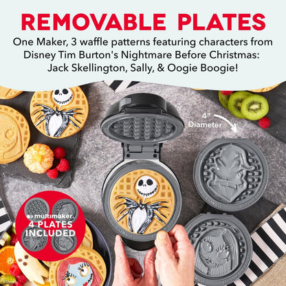 Mini Waflera con Figuras de Jack, Sally y Oogie Boogie | Mini Wafles - Dash Nightmare Before Christmas MultiMaker