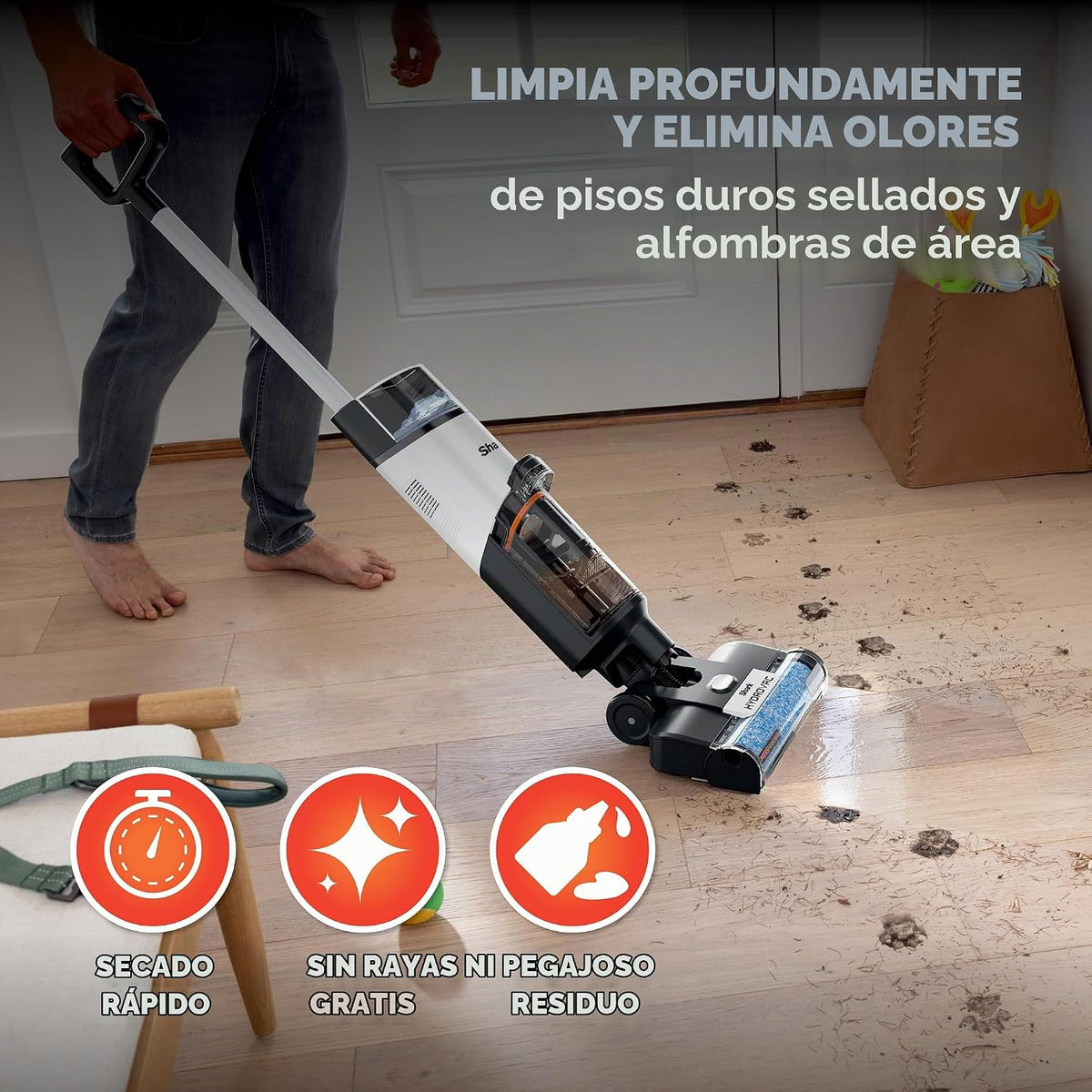 Aspiradora en Seco y Húmedo Inalámbrica 3 en 1 - Shark HydroVac MessMaster –