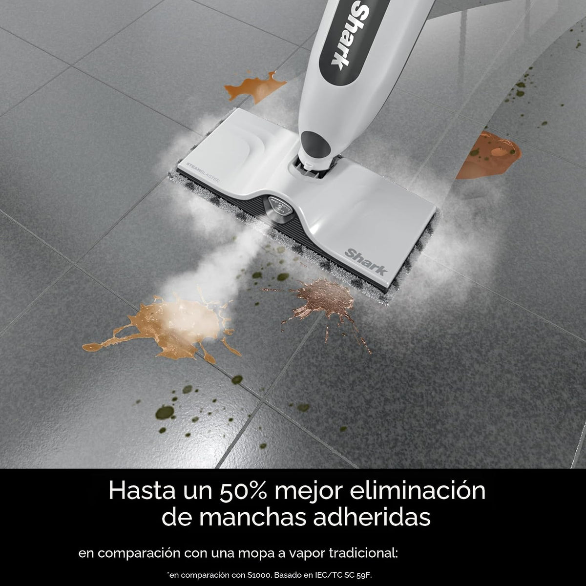Shark SteamSpot Mopa a Vapor con Ráfaga de Vapor para Pisos Duros