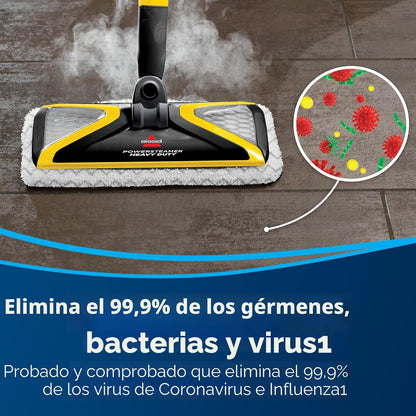 BISSELL Power Steamer 3 en 1 – Trapeador y limpiador a vapor multifuncional para interiores y exteriores