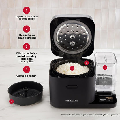 Olla para Arroz y Granos 8 Tazas | Pesa y Dosifica el Agua Automáticamente - KitchenAid