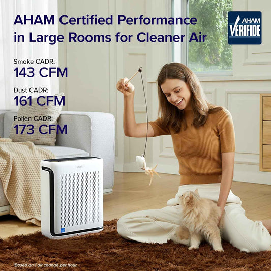 LEVOIT Vital 100S-P – Purificador de aire inteligente para habitaciones grandes hasta 1073 ft², WiFi, filtro grado HEPA