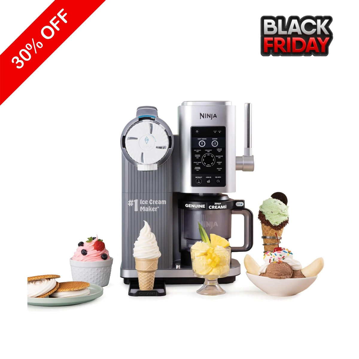 Ninja Swirl CREAMi – Máquina para hacer Helados 13 en 1 | Sirve en Clásico o Suave