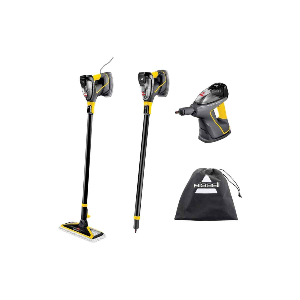 BISSELL Power Steamer 3 en 1 – Trapeador y limpiador a vapor multifuncional para interiores y exteriores