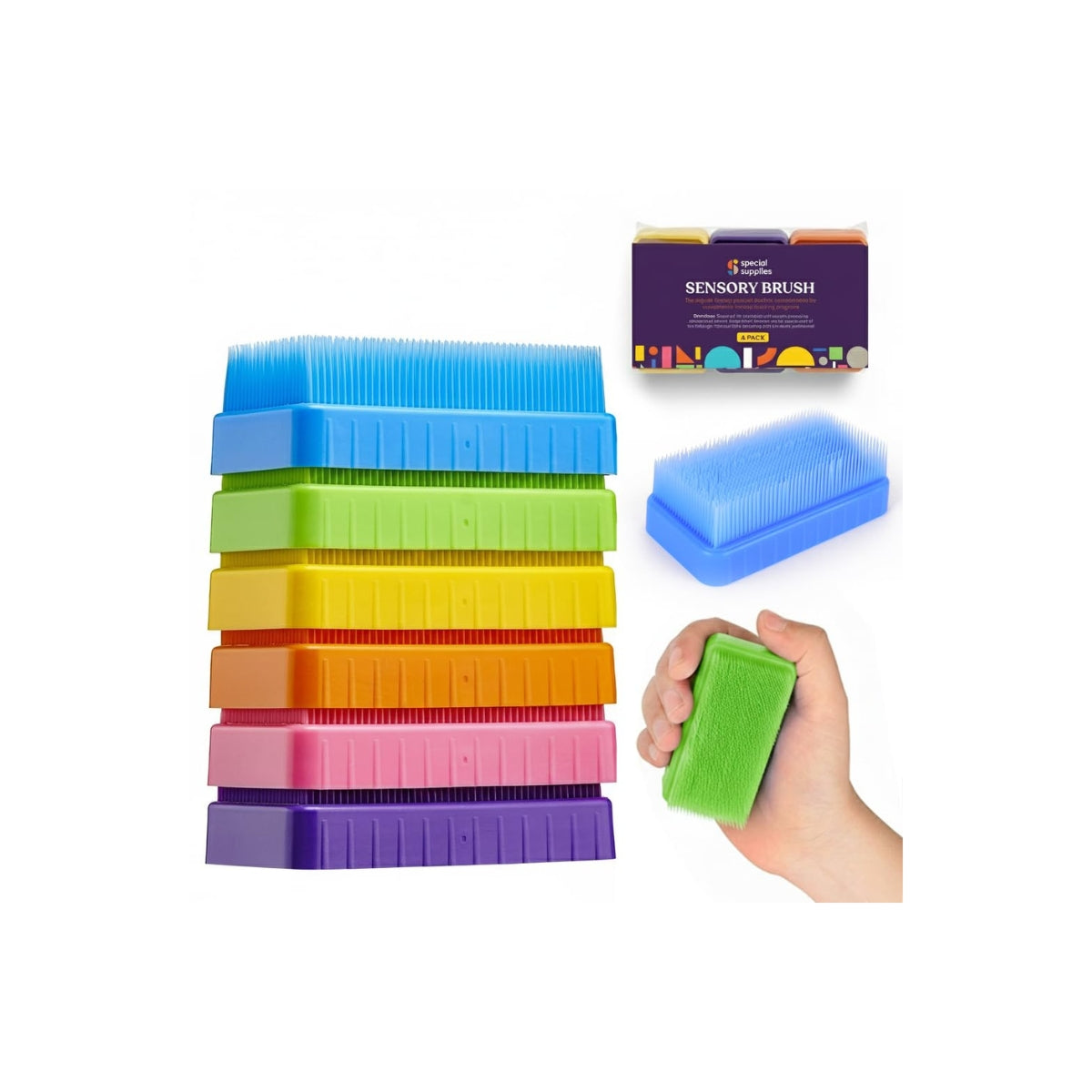 Cepillos de Terapia Sensorial para Estimulación, Paquete de 6 - Special Supplies