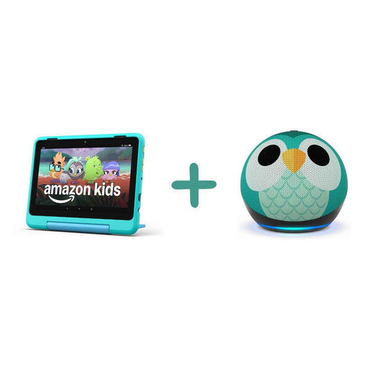 COMBO AMAZON -  Tablet Amazon Fire HD 8 Kids + Amazon Echo Dot Kids Owl