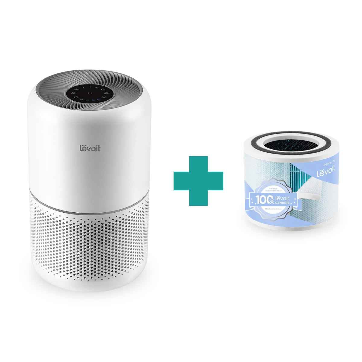 Combo LEVOIT Purificador de aire Core 300-P + Filtro de Repuesto Original Removedor de Humo