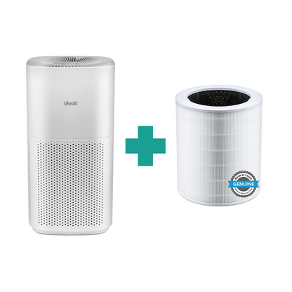 COMBO LEVOIT -  Purificadores de aire para habitación grande del hogar con WiFi inteligente Core 600S-P + Filtro de Repuesto