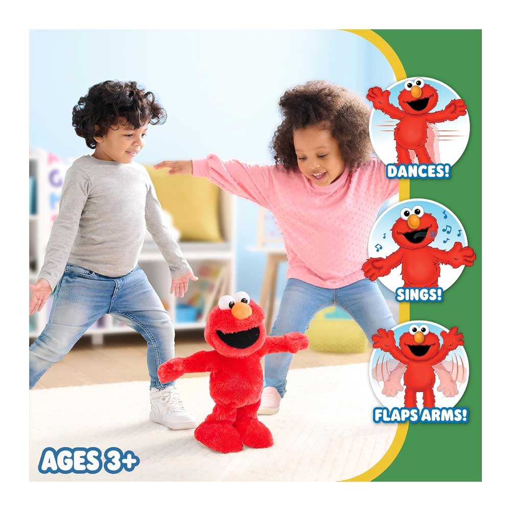 Peluche de 14 pulgadas, juego de simulación, juguete interactivo - Sesame Street Elmo Slide Singing and Dancing