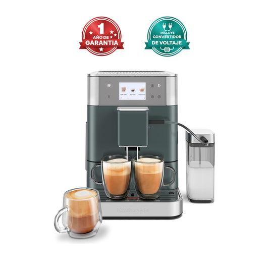 Máquina de Café Espresso Automática KF7 con Espumador de Leche | Color Juniper  - KitchenAid