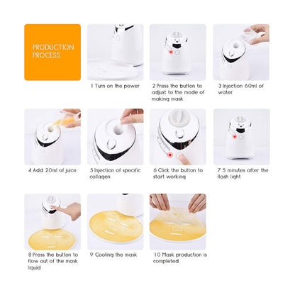 Máquina para hacer mascarillas faciales con 32 pastillas de colágeno