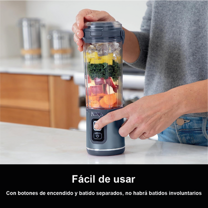 Licuadora Portátil Inalámbrica de 18 oz, Recargable por USB-C, Ideal para Batidos y Smoothies |  Ninja Blast BC151NV
