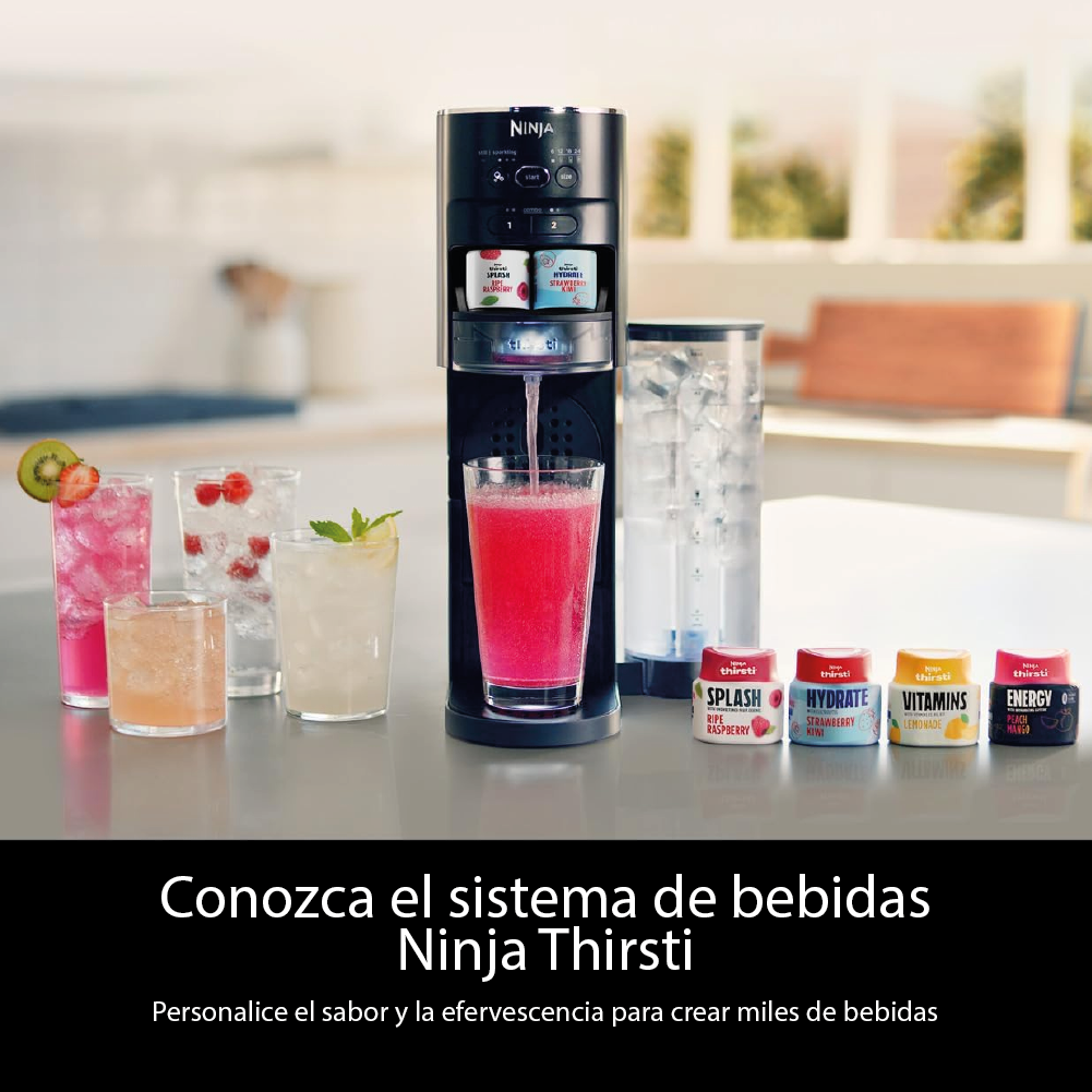 Ninja Thirsti - Sistema de bebidas, fabricante de refrescos, crea bebidas gaseosas únicas y sin gas