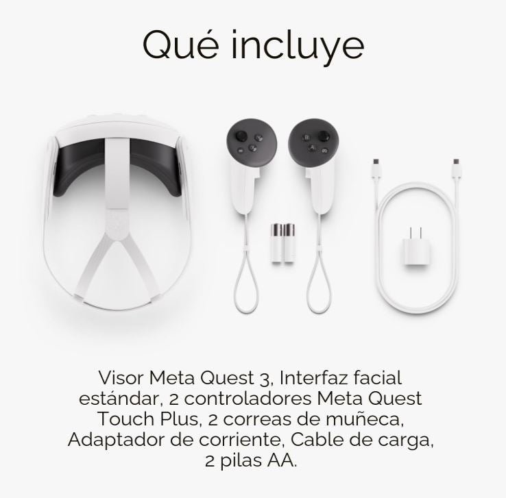 Meta Quest 3 512GB Visor de Realidad Virtual Sin Cables (Renewed Premium)