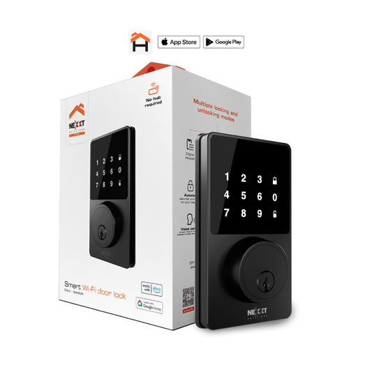 Cerradura inteligente con conexión Wi-Fi - Smart doorlock Negro - Nexxt Solutions Connectivity