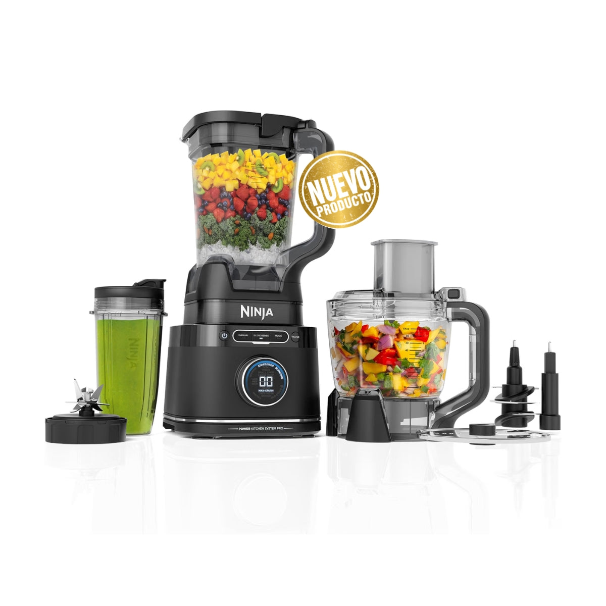 Licuadora y Procesador de Alimentos 3 en 1 - Ninja BlendSense Pro 1800W | Batidos, Masas y Salsas