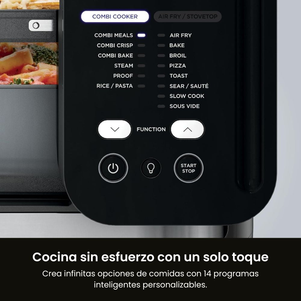 Ninja Combi Multicocina - Horno y freidora de aire, comidas completas en 15 minutos, funciones 14 en 1