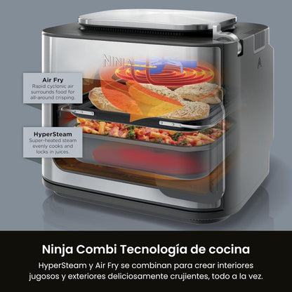 Ninja Combi Multicocina - Horno y freidora de aire, comidas completas en 15 minutos, funciones 14 en 1