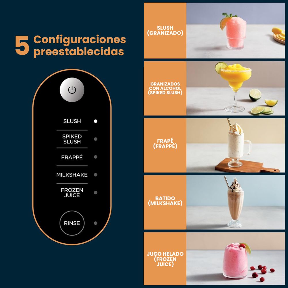 Ninja SLUSHi - Máquina de bebidas congeladas y granizados con tecnología RapidChill  | Capacidad 88 oz | Sin Necesidad de Hielo