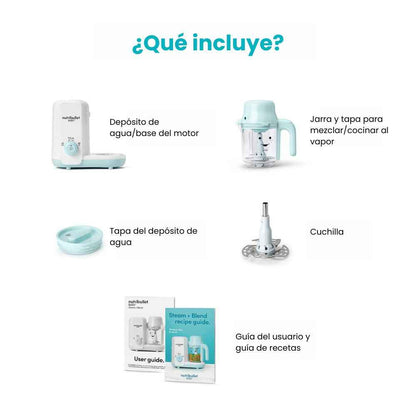 Nutribullet Baby todo en 1 - vaporera y licuadora para bebés Nutribullet - Steam + Blend