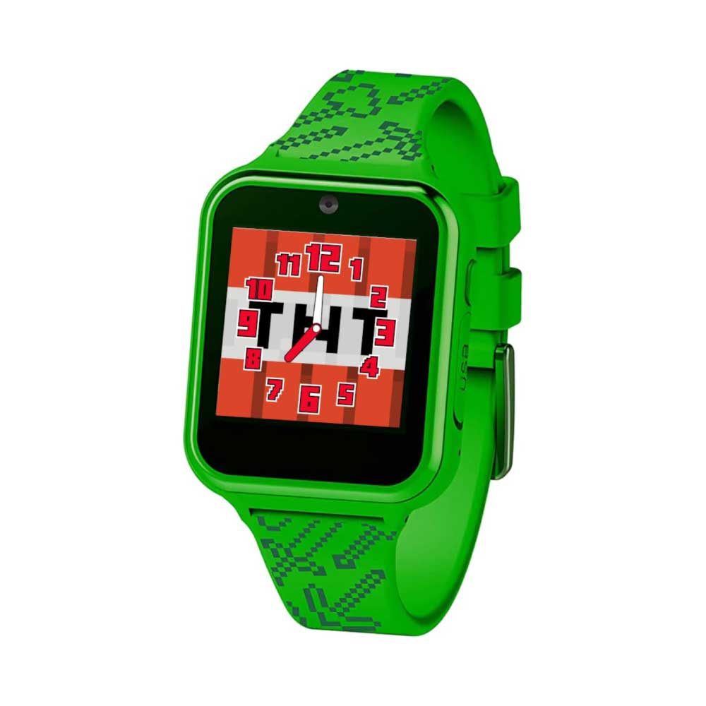 Reloj inteligente con pantalla táctil para niños - Accutime Microsoft Minecraft Green