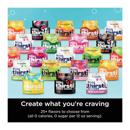 Ninja Thirsti - Sistema de bebidas, fabricante de refrescos, crea bebidas gaseosas únicas y sin gas
