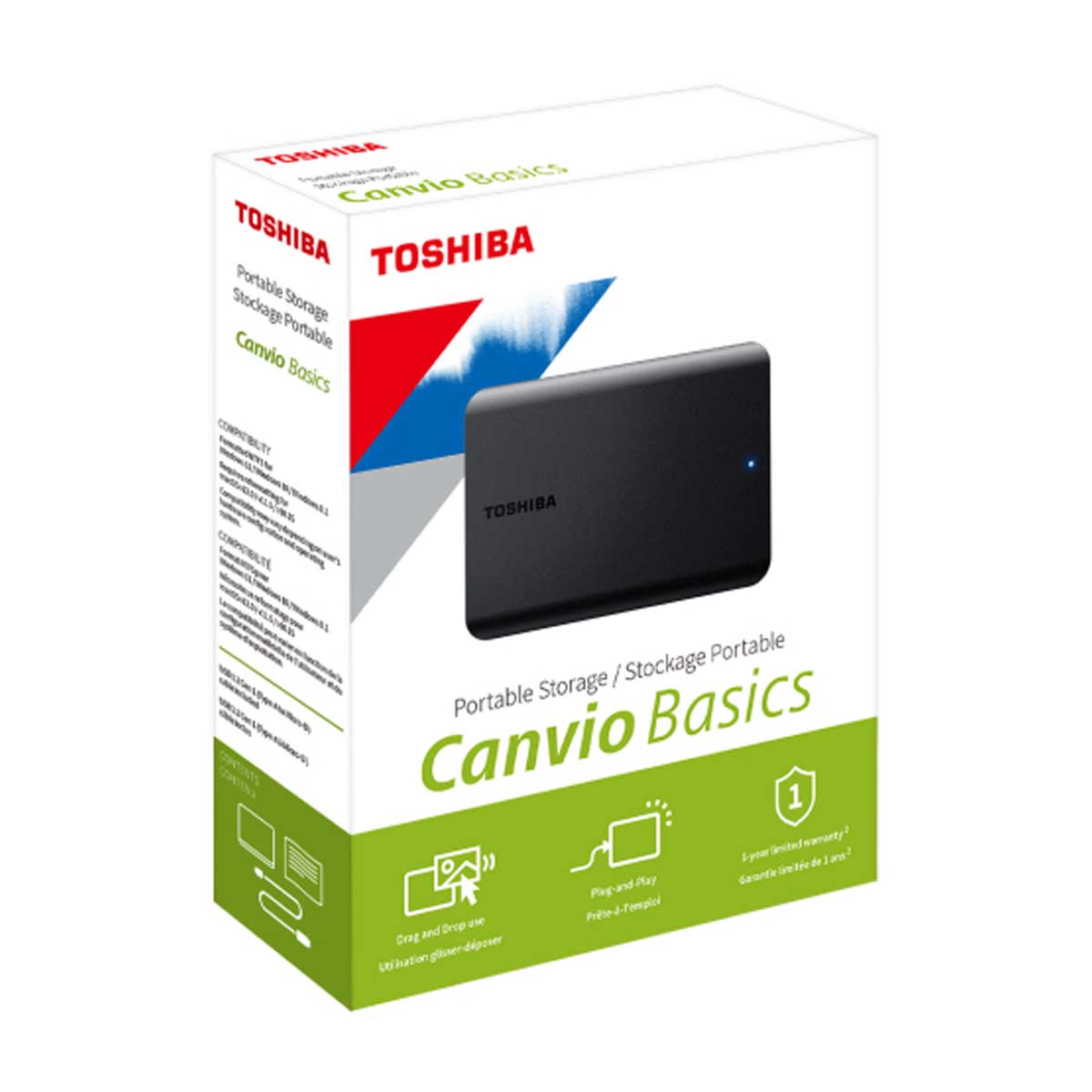 Disco Duro Pórtatil Toshiba Canvio Basics - 2.5" Externo - 1TB