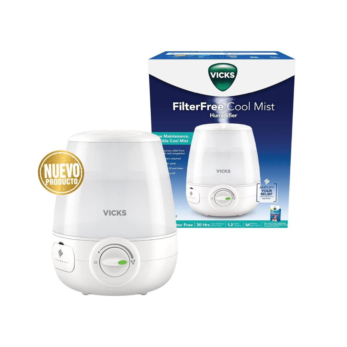 Humidificador Ultrasónico de Niebla Fría - Vicks