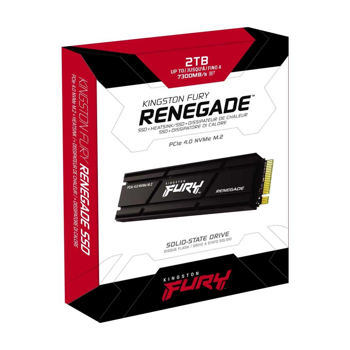 Kingston Unidad de estado sólido FURY Renegade - 2TB SSD NVMe PCIe 4.0 con disipador térmico