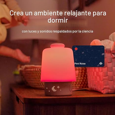 Máquina de sonido para bebés Hatch y generador de rutina de luz nocturna (Putty)
