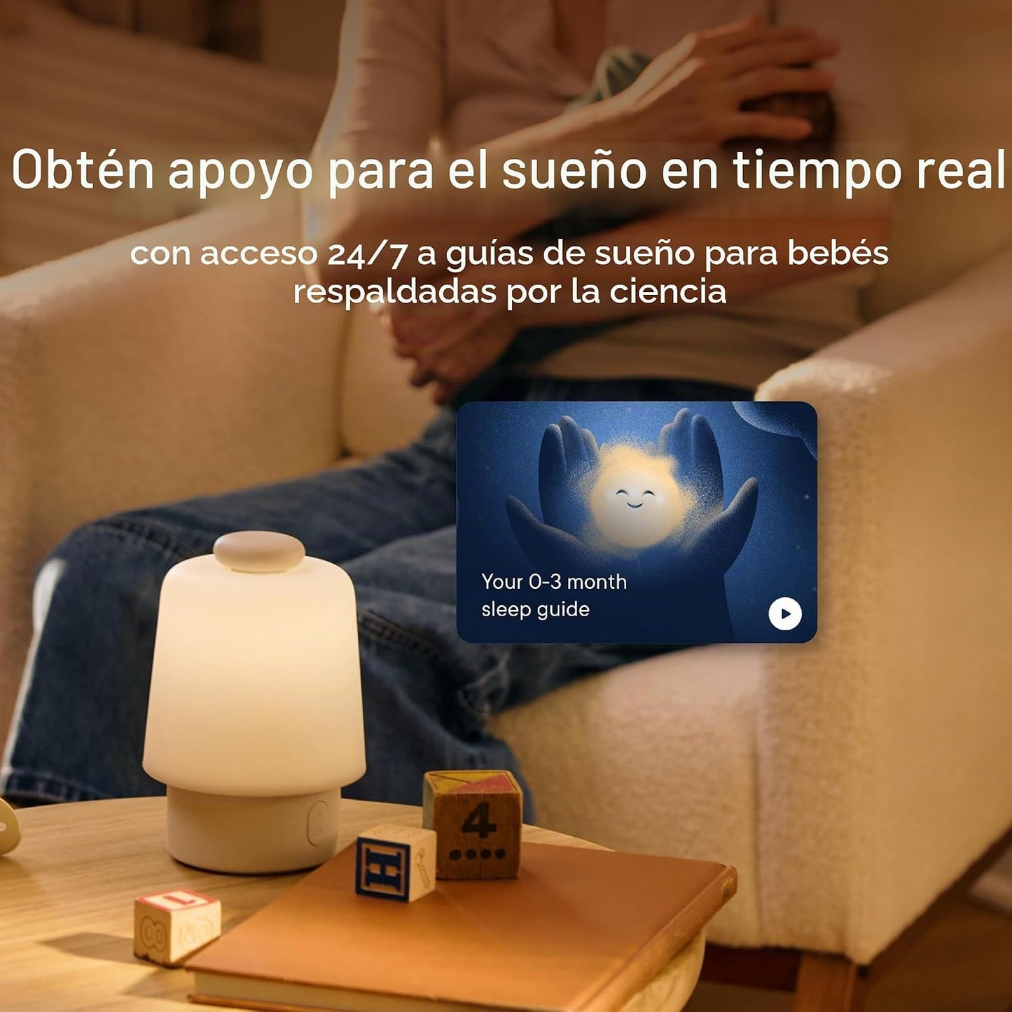 Máquina de sonido para bebés Hatch y generador de rutina de luz nocturna (Putty)