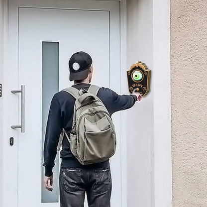 Timbre Embrujado con Globo Ocular Animado – Decoración de Halloween | Ideal para Puertas y Casas Encantadas 🎃👻