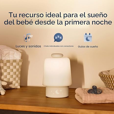 Máquina de sonido para bebés Hatch y generador de rutina de luz nocturna (Putty)