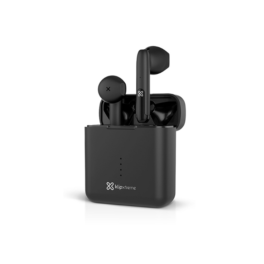 Auriculares internos con micro, en oreja - Klip Xtreme TwinTouch KTE-010 - Negro